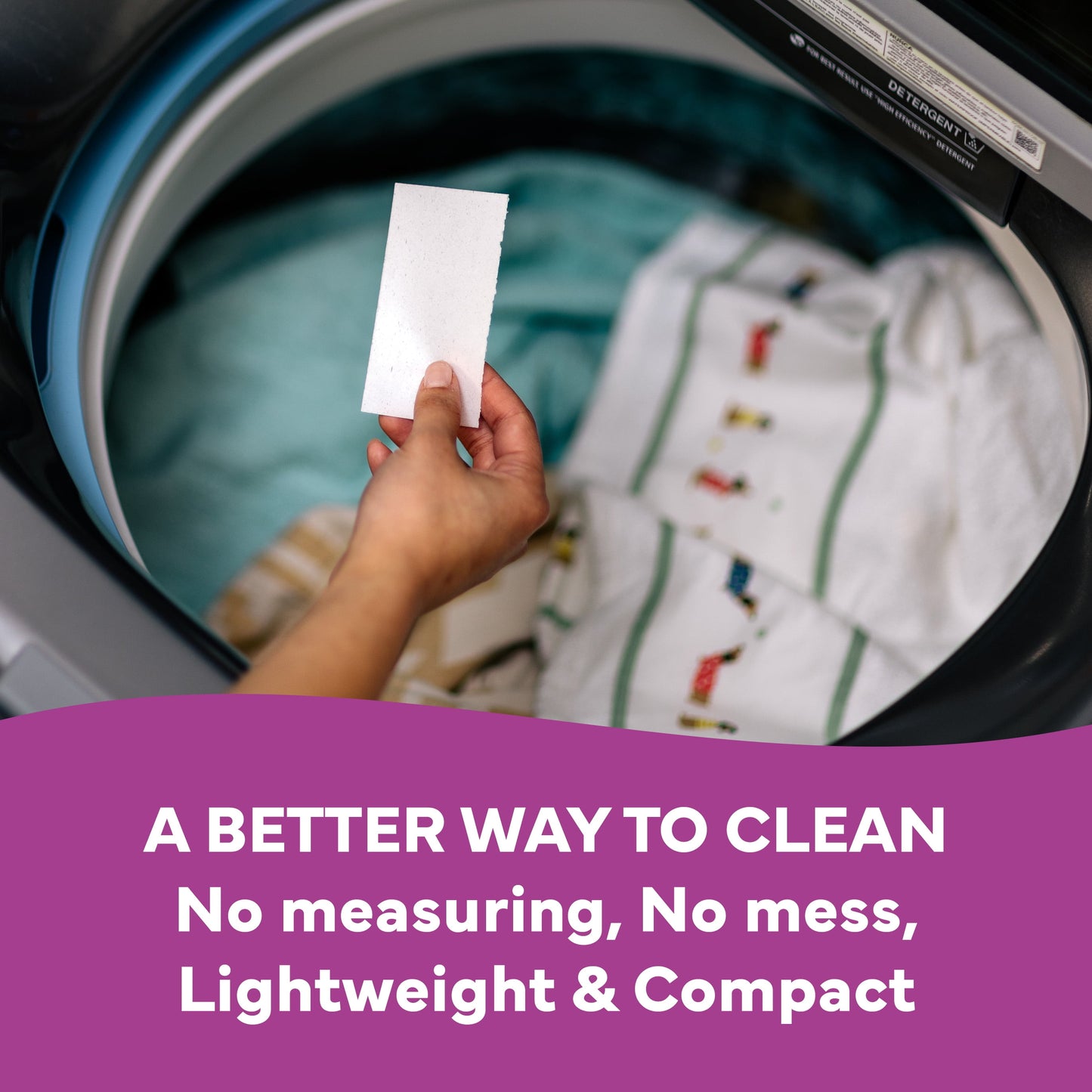 Eco-Friendly Laundry Detergent Sheets - Lilac Breeze Scent - 128 Loads (64 Sheets)