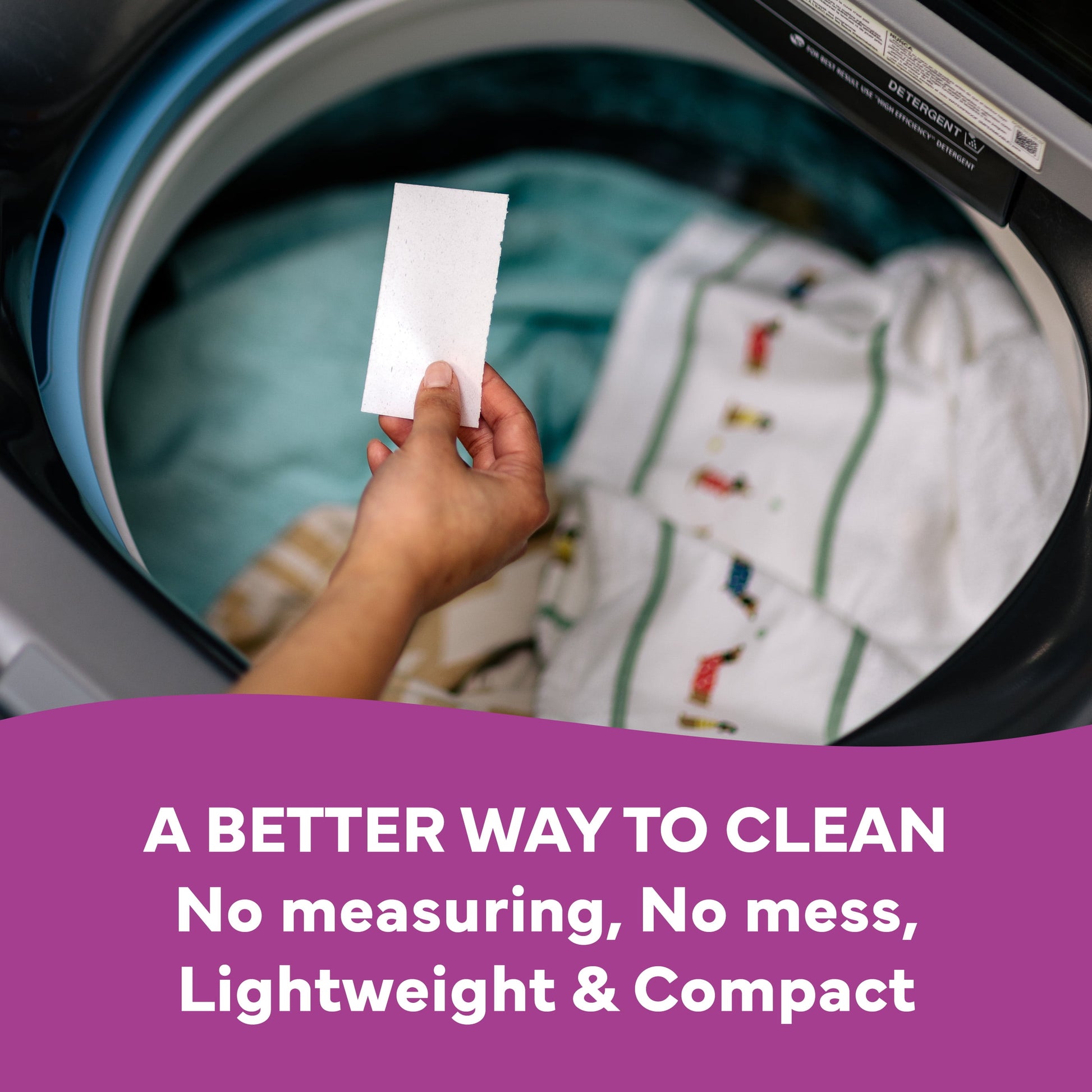 Eco-Friendly Laundry Detergent Sheets - Lilac Breeze Scent - 128 Loads (64 Sheets)