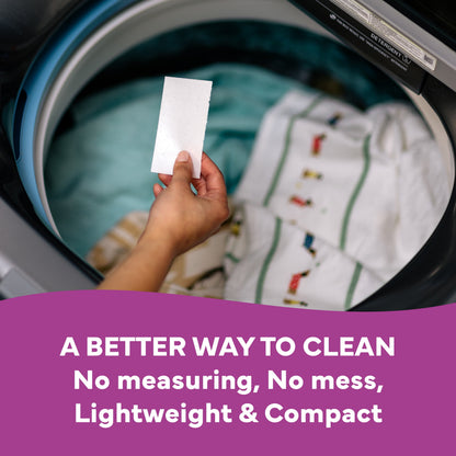 Eco-Friendly Laundry Detergent Sheets - Lilac Breeze Scent - 128 Loads (64 Sheets)